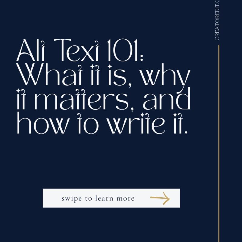 Alt text is a small thing you can add to your content, but one of the most useful.