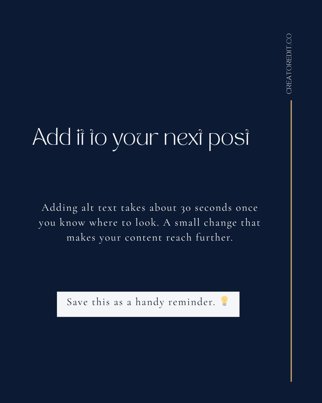 Alt text is a small thing you can add to your content, but one of the most useful. (image 6)